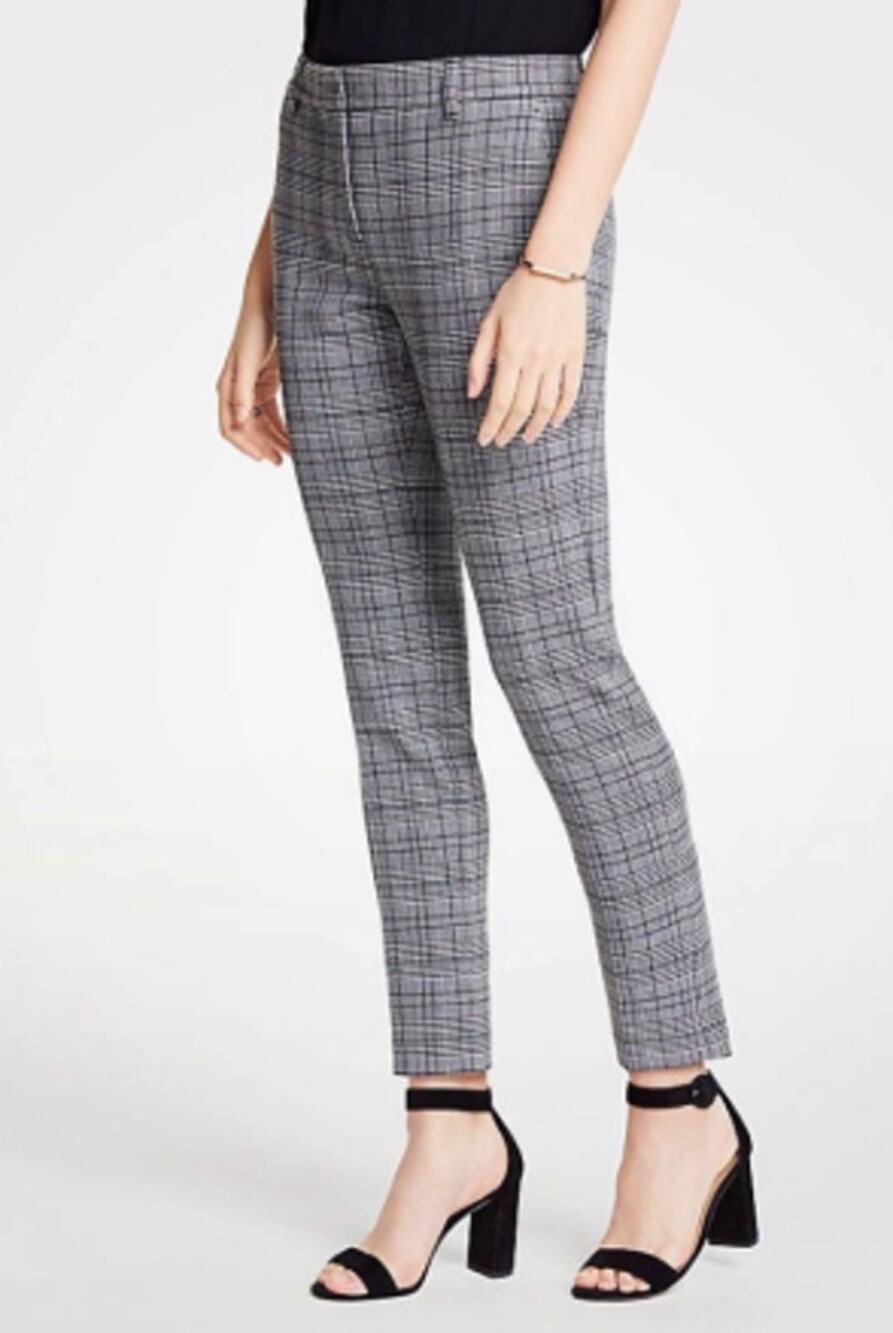 Ann Taylor Gray Glen Plaid Pants Size 6